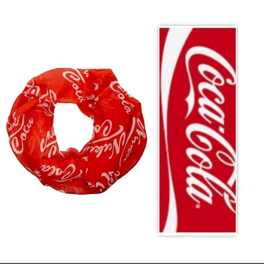 Coca Cola Multi Language Logo Infinity Scarf